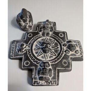 Pachamama & Chakana Shaman Wall Art, Inca Andean Cross, Tribal Art Cosmology